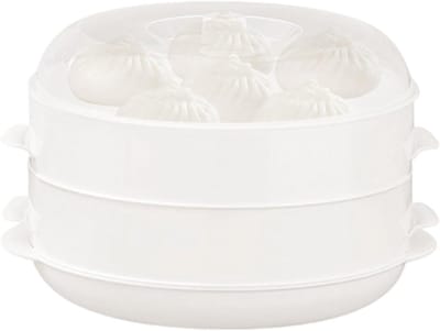 Magnetron Steamer - Stoompan Magnetron - Gezond Koken - Efficiënte Stoomcontrole - 22x16.5cm - Wit