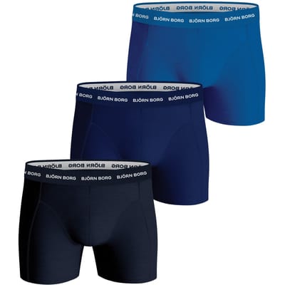 Björn Borg - Heren Onderbroeken 3-Pack Boxers - Blauw - Maat S