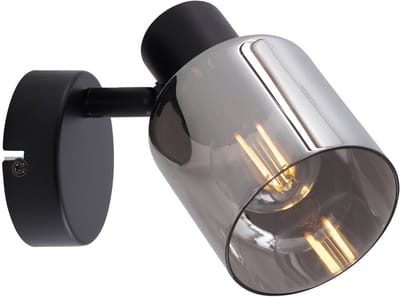 QAZQA cilin - Moderne Plafondspot | Spotje | Opbouwspot - 1 lichts - Ø 8 cm - Zwart - Woonkamer | Slaapkamer | Keuken