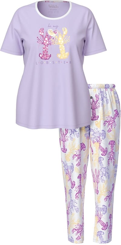 Ulla Popken - Dames - Pyjama - Zachtlavendel - Maat 46+