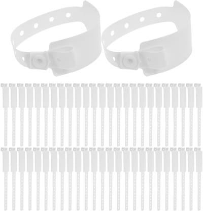 Dailygoods- Polsbandjes 100 Stuks - Medische ID-Banden - Ziekenhuis Polsbandjes - Identificatie Armbanden - PVC - Ruime Voorraad - Identificatiebandjes