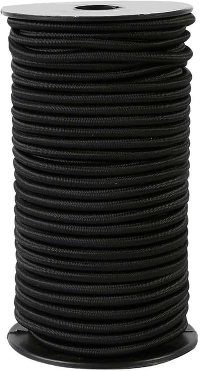 Elastisch Koord - Bungee Touw - Bevestigen & Knutselen - Langdurig Sterk - 3/16" x 100ft - Zwart