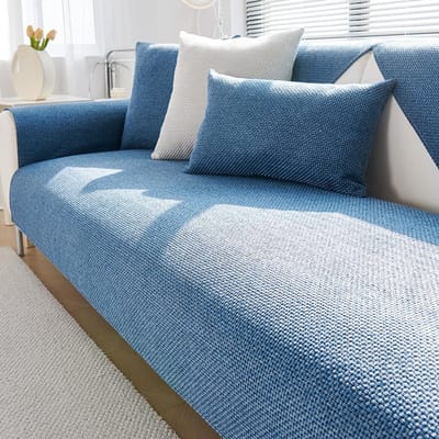 1PC Nordic Katoen Linnen Bankhoes Effen Kleur Antislip Bankkussen Alle Seizoenen Universeel L Bank Slipcover voor Woonkamer 70x150cm 1pc