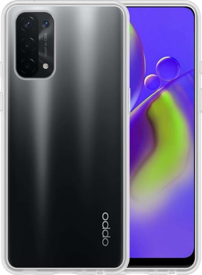 Hoesje - Geschikt voor OPPO A74 5G - Sterk & Shockproof - Hoes Cover - Siliconen Case - Telefoonhoesjes - Transparant