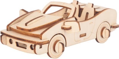 Houten bouwpakket van een Sportauto