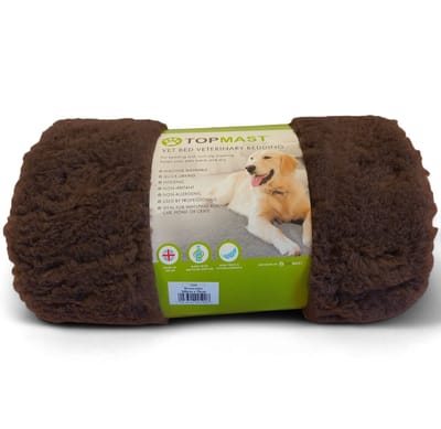 Topmast VetBed Donkerbruin - 100 x 75 cm - Antislip & Hypoallergeen