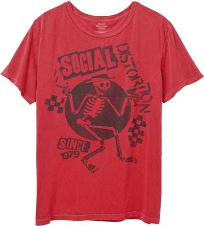 Social Distortion - Speakeasy Checkerboard Heren T-shirt - S - Rood