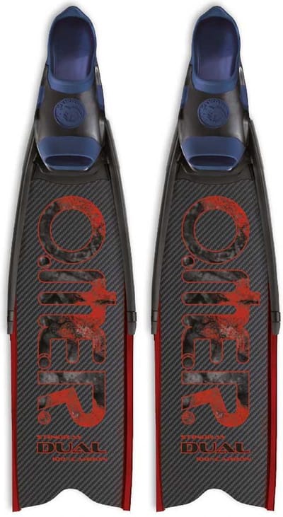 Omer Stingray Dual Carbon Small Speervissen Vinnen Zwart EU 37-39