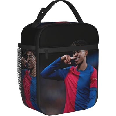 Lamine Y-Yamal Geïsoleerde Lunchtassen Thermische Tas Herbruikbaar, Lunchcontainer Voetbal Voetbal Grote Tote Lunchbox Voedsel Handtassen One Size