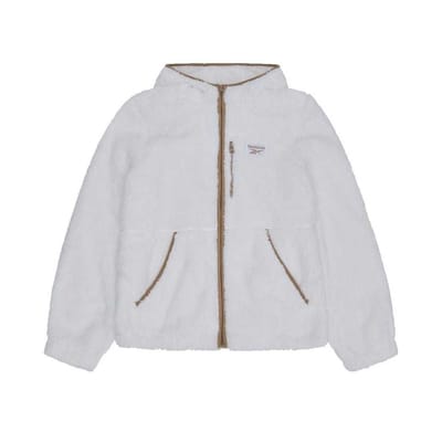 Reebok Dames Double Monkey Fleece Jacket (Crème)