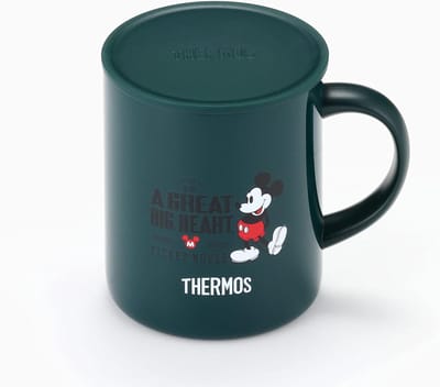 Geïsoleerde mok - Thermosbeker - Drankjes Warm Houden - Met Handvat - 350 ml - Donkergroen