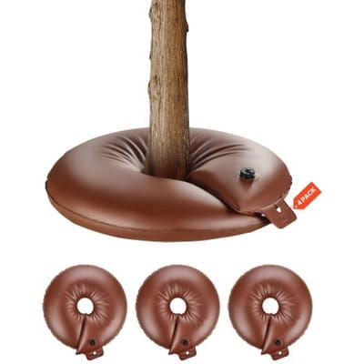 VEVOR Boombewateringsringen, set van 4 60,6L boombewateringszakken, 6-9 uur langzame afgifte, waterzak voor planten, druppelirrigatiesysteem voor struiken en boomwortels