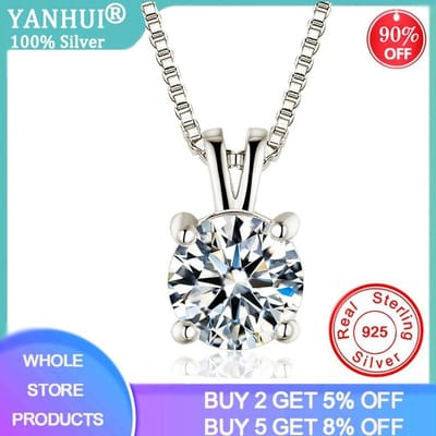 2ct Lab Diamant Solitair Hanger Ketting 925 Sterling Zilver Choker Statement Ketting Vrouwen Zilver 925 Sieraden Met Box Ketting 45cm gray