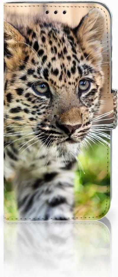 Honor 10 Lite Telefoonhoesje met Pasjes Baby Luipaard