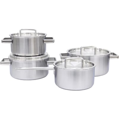 Habonne King pannenset 4 delig - RVS