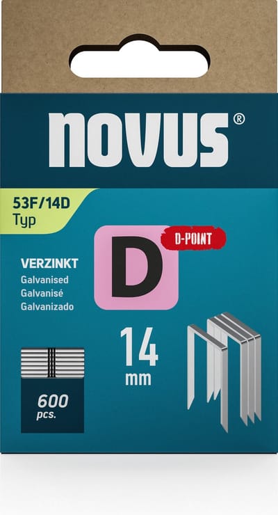 Novus Tools 042-0793 Nieten met plat draad Type 53F 600 stuk(s) Afm. (l x b) 14 mm x 11.3 mm