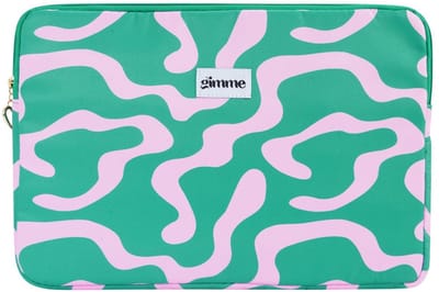 Laptophoes Groen - Roze - 13 inch - laptop Case Met Rits - laptopbescherming Met Gekleurde Print