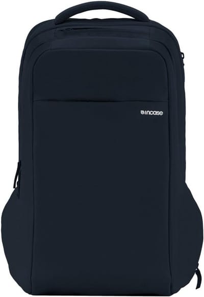Marineblauwe laptoptas rugzak van nylon (39,6 cm) - Effen kleur