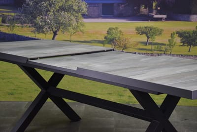Tunis New Delhi dining tuinset uitschuifbaar 204-264x103xH74,5 cm 9 delig verstelbaar