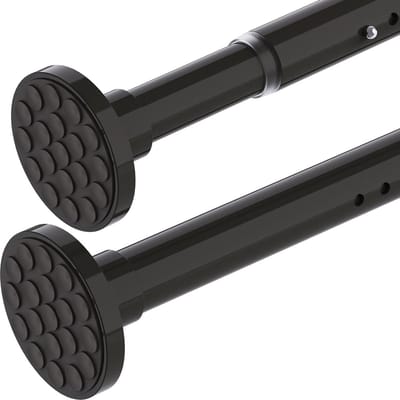 Green Harmony Gordijnroede Zonder Boren 400 cm Lang - Extra Lengte Douchestang Uittrekbaar - Kledingstang voor Badkamer Slaapkamer - Zwart 350-405 cm Doorsnede 32 mm gordijnroede zonder boren 300cm