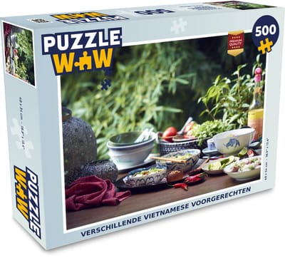 Puzzel Verschillende Vietnamese voorgerechten - Legpuzzel - Puzzel 500 stukjes