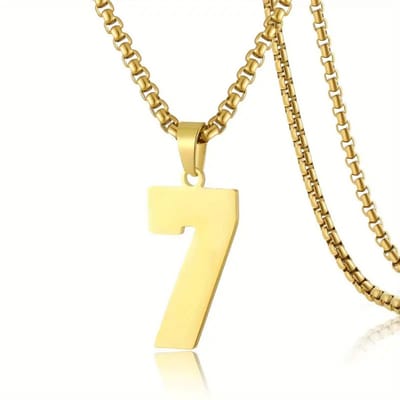 Livano Ketting - Heren - Staal - Nep zilver - Met Hanger - Nep Goud - 7