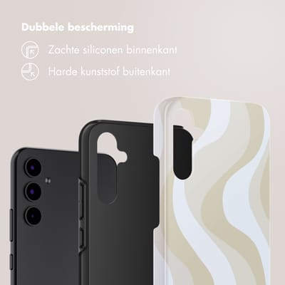 Selencia Hoesje - Geschikt voor Samsung Galaxy A34 (5G) - Backcover - Desert Waves Beige
