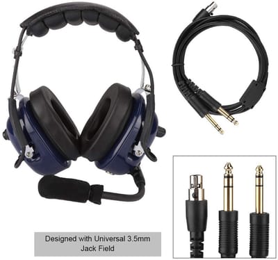 Store_8 - Luchtvaart Headset - Ruisonderdrukking - Duidelijke communicatie - 3,5 mm jack - Pilot hoofdtelefoon - Geschikt voor piloten - Universele...