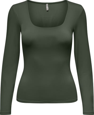 Only T-shirt Onlea L/s Deep Neck Top Jrs Noos 15302647 Duffel Bag Dames Maat - XS
