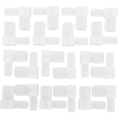 20 stuks Aquarium Slang Adapter Koppelingen Professioneel Veilig 90 Graden Elleboog L Koppeling voor Aquarium white