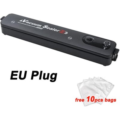 220 V/110 V Voedsel Vacuüm Sealer Gratis 10 Vacuüm Zakken Plastic Sealer Huishoudelijke Kleine Voedsel Verpakking Automatische Sealer EU plug