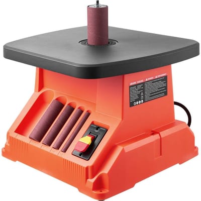 Ponceuse à broche oscillante, Ponceuse à broche de paillasse 2000 tr/min avec 6 manchons (12.776,2 mm), Course de 16 mm et Table de travail large de 390 x 415 mm pour meubles