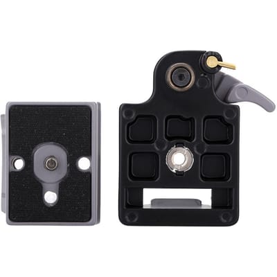 Camera 323 Snelontgrendelingsklem Adapter + Snelontgrendelingsplaat Compatibel voor Manfrotto 200PL 14 Compatibel Plaatje Gray black