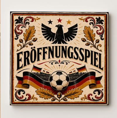 Duitsland Voetbal Decoratieve Keramische Tegel – Openingswedstrijd Adelaar Design – Zwart Rood Goud Voetbal Wanddecoratie Tegel – Vaderlands Woondecoratie Cadeau