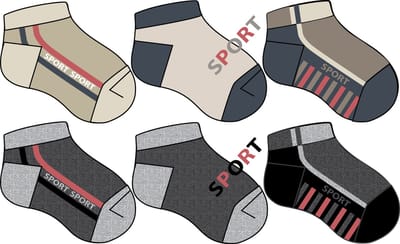 Baby sneaker sokjes - 12 paar kousen - hoogwaardig katoen - maat 21/23 - 2 kleuren