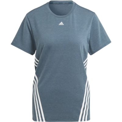 adidas Performance Train Icons 3-Stripes T-shirt - Dames - Turquoise- M