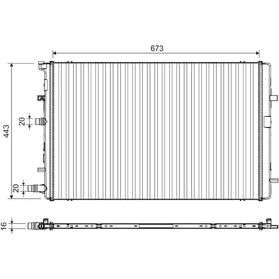 Radiator, motorkoeling VALEO 701395