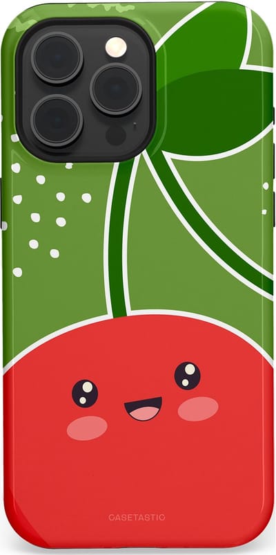 Casetastic Hoesje Geschikt voor Apple iPhone 15 Pro Max Magsafe - Stijlvolle Beschermende Duo-layer Case - Kersenkus