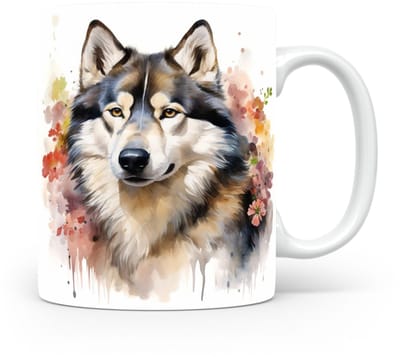 Mok Malamute Beker voor koffie of tas voor thee, cadeau voor dierenliefhebbers, moeder, vader, collega, vriend, vriendin, kantoor, opa, oma, hond, kerst, sinterklaas, verjaardag