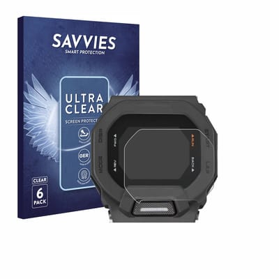 Savvies - Screenprotector voor Casio G-Shock GBD-200 - Folie Beschermfolie transparant 6 Stuks