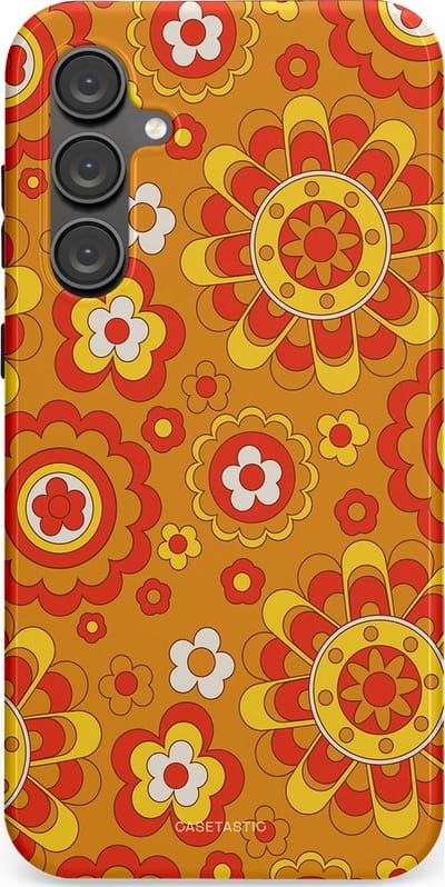 Casetastic Hoesje Geschikt voor Samsung S23 FE - Stijlvolle Beschermende Duo-layer Case - Retro droom