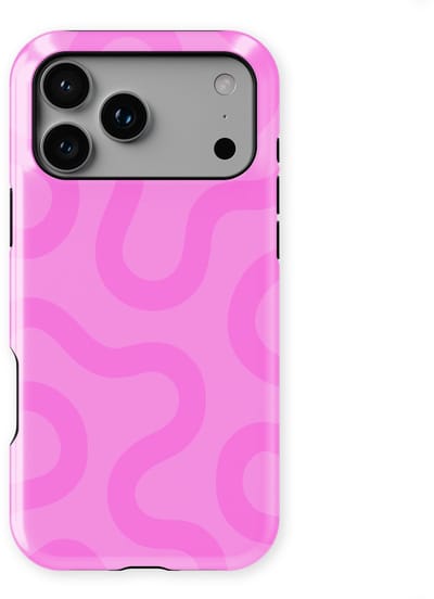 DripCase Motion Flow Tough Hoesje geschikt voor iPhone 17 Pro | Backcover met Mag | Trendy Design | Valbescherming | Bubble Waves