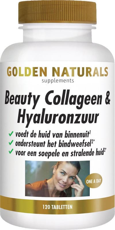 Golden Naturals Beauty Collageen & Hyaluronzuur (120 tabletten)