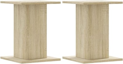 Set van 2 Stevige Houten Speaker Stands in Sonoma Eikenhout