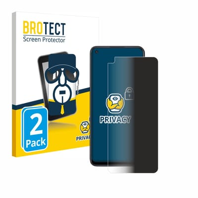 BROTECT - privacy screenprotector voor OnePlus Nord CE 2 Lite 5G - Folie Beschermfolie Blauwlichtfilter 2 Stuks