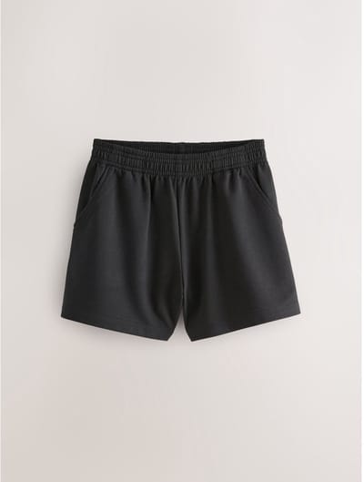 Next - Meisjes - 100% katoenen sportshorts met trekkoord - Zwart