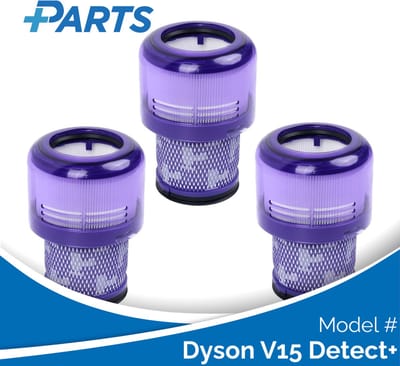 Dyson V15 Detect+ Filters (3 Stuks, Plus.Parts® alternatief voor 970013-02)