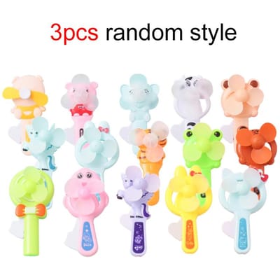 369 Stuks Zomer Mini Handventilator Draagbaar Cartoon Schattig Verjaardag Bruiloft Feest Bedankjes Gast Cadeau Souvenir Terug naar School Cadeau Tmz beige