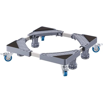 Support pour mini-réfrigérateur, Charge de 400 lbs, 4 Pieds Robustes, 4 Roulettes Pivotantes à Frein, Socle pour Lave-linge et Sèche-linge, Base Réglable Multifonctionnelle pour Lavage