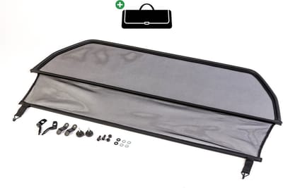 Windscherm Jaguar XJS 4S | 1991-1996 | incl. luxe opbergtas | Zwart